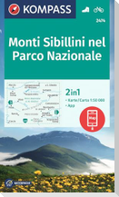 KOMPASS Wanderkarte 2474 Monti Sibillini nel Parco Nazionale 1:50.000