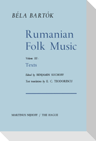 Rumanian Folk Music: Texts