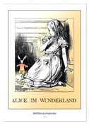Alice im Wunderland - Weltliteraturkalender (Wandkalender 2025 DIN A2 hoch), CALVENDO Monatskalender