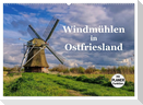 Windmühlen in Ostfriesland (Wandkalender 2024 DIN A2 quer), CALVENDO Monatskalender