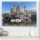 Kirchen in Wien (Premium, hochwertiger DIN A2 Wandkalender 2023, Kunstdruck in Hochglanz)