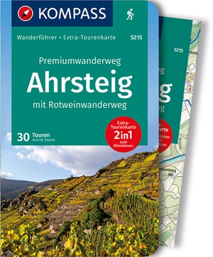 Sturm, Astrid. KOMPASS Wanderführer Premiumwanderweg Ahrsteig mit Rotweinwanderweg, 30 Touren/Etappen - mit Extra-Tourenkarte Maßstab 1:35.000, GPX-Daten zum Download. Kompass Karten GmbH, 2019.