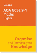 AQA GCSE 9-1 Maths Higher Organise and Retrieve Your Knowledge