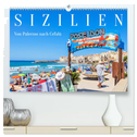 Sizilien - Von Palermo nach Cefalù (hochwertiger Premium Wandkalender 2025 DIN A2 quer), Kunstdruck in Hochglanz