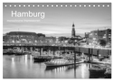 Hamburg monochrome Impressionen (Tischkalender 2025 DIN A5 quer), CALVENDO Monatskalender