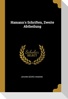 Hamann's Schriften, Zweite Abtheilung