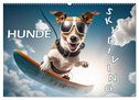 Hunde Skydiving (Wandkalender 2024 DIN A2 quer), CALVENDO Monatskalender