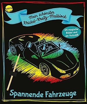 Honnen, Falko. Mein schönster Krickel-Kratz-Malblock. Spannende Fahrzeuge - 24 magische Bilder und ein Holzstift. Arena Verlag GmbH, 2018.