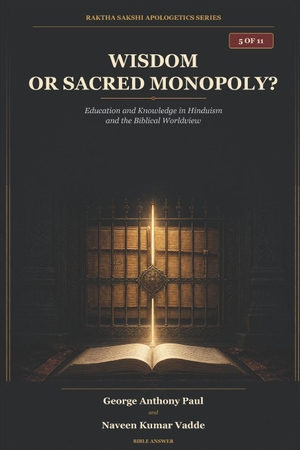 Vadde, Naveen Kumar / George Anthony Paul. Wisdom or Sacred Monopoly? - Education and Knowledge in Hinduism and the Biblical Worldview. Independently published, 2026.