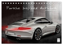 Porsche inspired Artwork by Reinhold Art´s (Tischkalender 2025 DIN A5 quer), CALVENDO Monatskalender