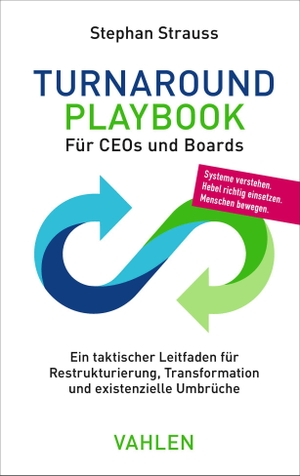 Strauss, Stephan. Turnaround Playbook für CEOs und Boards - Ein taktischer Leitfaden für Restrukturierung, Transformation und existenzielle Umbrüche. Systeme verstehen. Hebel richtig einsetzen. Menschen bewegen. Vahlen Franz GmbH, 2026.