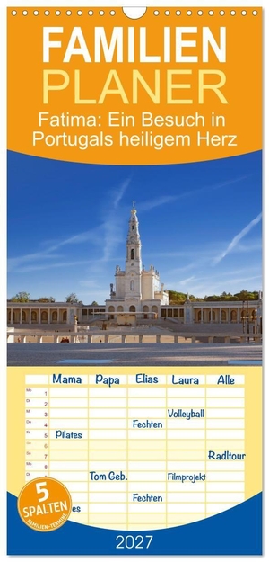 Werner, Berthold. Familienplaner 2027 - Fatima: Ein Besuch in Portugals heiligem Herz mit 5 Spalten (Wandkalender, 21 x 45 cm) CALVENDO - Entdecken Sie diesen heiligen Ort.. Calvendo, 2026.