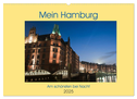 Mein Hamburg - Am schönsten bei Nacht (Wandkalender 2025 DIN A2 quer), CALVENDO Monatskalender