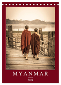 MYANMAR SPIRITUELL 2024 (Tischkalender 2024 DIN A5 hoch), CALVENDO Monatskalender
