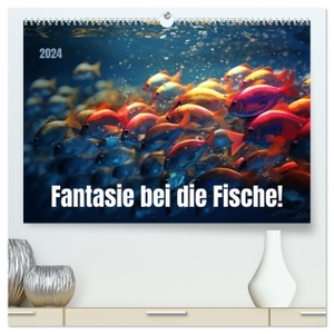 Waurick, Kerstin. Fantasie bei die Fische! (hochwertiger Premium Wandkalender 2024 DIN A2 quer), Kunstdruck in Hochglanz - Buntes Leben unter der Oberfläche der Fantasie. Calvendo, 2023.