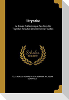 Tirynthe: Le Palais Préhistorique Des Rois De Tirynthe; Résultat Des Dernières Fouilles