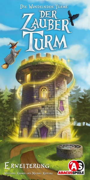 Kramer & Kiesling, Wolfgang & Michael. Die wandelnden Türme - Der Zauberturm (1. Erweiterung). Abacusspiele GmbH, 2025.