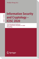 Information Security and Cryptology ¿  ICISC 2020