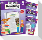 180 Days(r) Reading, Math, Writing, & Language for Grade 5: 4-Book Set