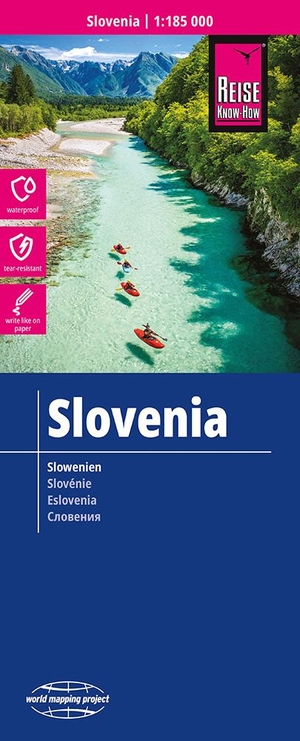 Reise Know-How Landkarte Slowenien / Slovenia (1:185.000) - reiß- und wasserfest (world mapping project). Reise Know-How Rump GmbH, 2022.