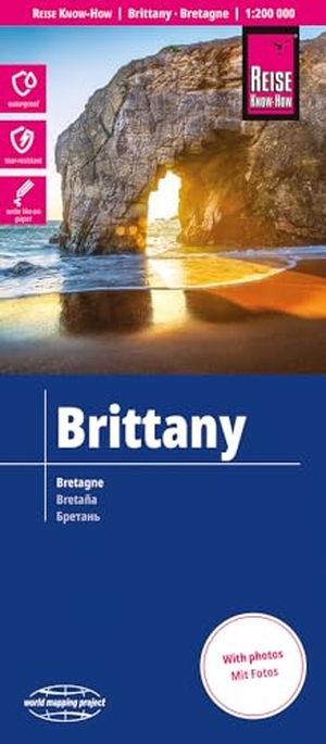 Reise Know-How Landkarte Bretagne / Brittany (1:200.000) - reiß- und wasserfest (world mapping project). Reise Know-How Rump GmbH, 2024.