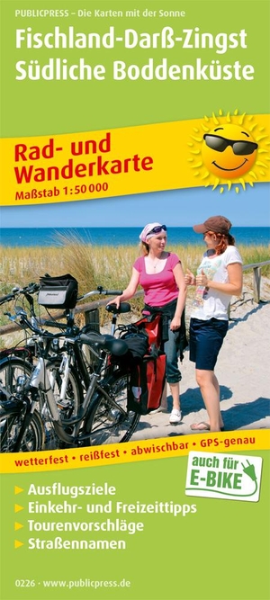 Fischland - Darß - Zingst 1:50 000 - Rad- und Wanderkarte mit Ausflugszielen, Einkehr- & Freizeittipps. Publicpress, 2018.