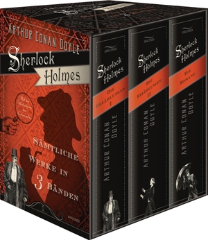 Doyle, Arthur Conan. Sherlock Holmes - Sämtliche Werke in 3 Bänden (Die Erzählungen I, Die Erzählungen II, Die Romane) (3 Bände im Schuber). Anaconda Verlag, 2021.