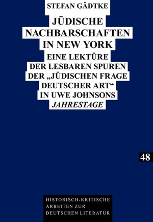 Gädtke, Stefan. Jüdische Nachbarschaften in New York - Eine Lektüre der lesbaren Spuren der «jüdischen Frage deutscher Art» in Uwe Johnsons «Jahrestage». Peter Lang, 2012.