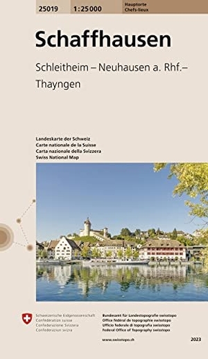 Bundesamt für Landestopografie swisstopo (Hrsg.). 25019 Schaffhausen - Schleitheim - Neuhausen a. Rhf. - Thayngen. Bundesamt für Landestopog, 2024.