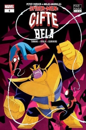 Tamaki, Mariko / Vita Ayala. Peter Parker ve Miles Morales Spider-Men 04 - Cifte Bela #4. Marmara Cizgi Yayin Dagitim, 2024.