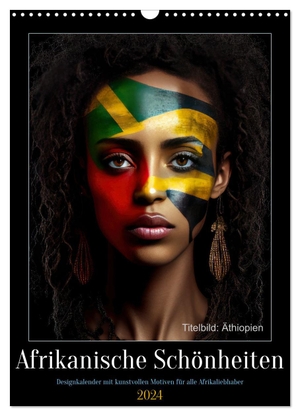 Rübsamen, Peter. Afrikanische Schönheiten (Wandkalender 2024 DIN A3 hoch), CALVENDO Monatskalender - Kunstvoll gestaltete Designs von Frauen aus Afrika für alle Afrikaliebhaber. Calvendo, 2023.