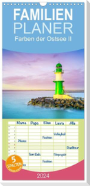 Familienplaner 2024 - Farben der Ostsee II mit 5 Spalten (Wandkalender, 21 x 45 cm) CALVENDO