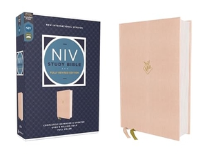 Zondervan Publishing. NIV Study Bible, Fully Revised Edition (Study Deeply. Believe Wholeheartedly.), Cloth Over Board, Pink, Red Letter, Comfort Print. Zondervan, 2024.