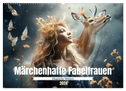 Märchenhafte Fabelfrauen (Wandkalender 2024 DIN A2 quer), CALVENDO Monatskalender
