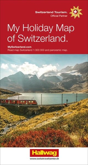 Hallwag Kümmerly+Frey AG (Hrsg.). Schweiz Meine Ferienkarte Strassenkarte 1:303 000 - Sehenswürdigkeiten, Reiseinformationen und Index., Panoramakarte. Hallwag Karten Verlag, 2023.