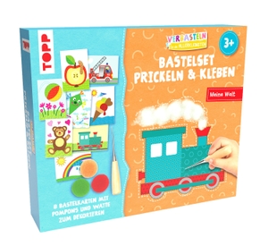 Schwab, Ursula. Verbasteln für die Allerkleinsten: Bastelset Prickeln & Kleben. Meine Welt - Anleitung und Material für 8 Bastelkarten inkl. Prickelnadel und Unterlage. frechverlag GmbH, 2023.