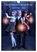 Mädchen im Manga Style (Gothic Art) (Wandkalender 2025 DIN A4 hoch), CALVENDO Monatskalender