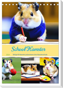 School Hamster - Eifrige KI Hamster präsentieren ihre Hamsterschule (Tischkalender 2024 DIN A5 hoch), CALVENDO Monatskalender