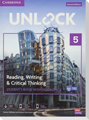 Unlock Level 5 Reading, Writing and Critical Thinking Student's Book with Digital Pack