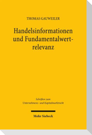 Handelsinformationen und Fundamentalwertrelevanz