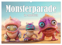 Monsterparade im Anmarsch (Wandkalender 2024 DIN A2 quer), CALVENDO Monatskalender