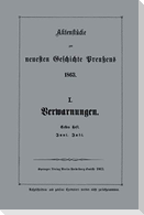 Aktenstücke zur neuesten Geschichte Preußens 1863