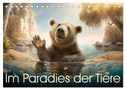 Im Paradies der Tiere (Tischkalender 2024 DIN A5 quer), CALVENDO Monatskalender