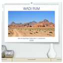 WADI RUM, die einzigartige Felswüste in Jordanien (hochwertiger Premium Wandkalender 2025 DIN A2 quer), Kunstdruck in Hochglanz