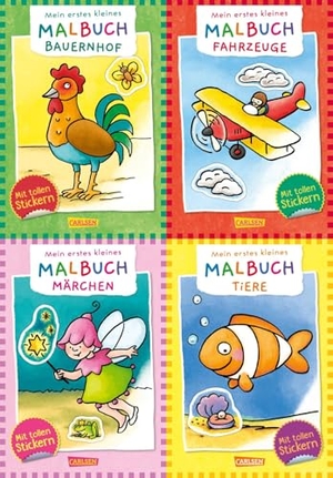 Mein erstes kleines Malbuch (Box) - Mit tollen Stickern | Ausmalbilder für Kita-Kinder ab 3 Jahren für unterwegs. Carlsen Verlag GmbH, 2025.