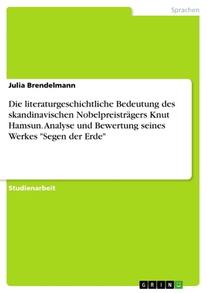 Brendelmann, Julia. Die literaturgeschichtliche Be