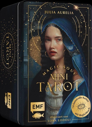Aurelia, Julia. Tarot-Kartenset: Magic Soul Mini-Tarot - 78 kunstvoll illustrierte Karten mit Begleitbuch in der praktischen Metalldose im Pocket-Format | Mit Themenschwerpunkt: zwischenmenschliche Beziehungen. Edition Michael Fischer, 2026.