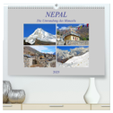 NEPAL, die Umrundung des Manaslu (hochwertiger Premium Wandkalender 2025 DIN A2 quer), Kunstdruck in Hochglanz