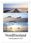 Nordfriesland - Familienplaner (Tischkalender 2025 DIN A5 hoch), CALVENDO Monatskalender