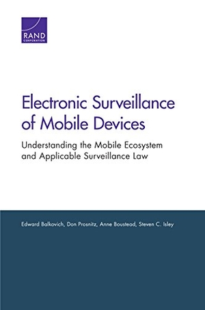 Balkovich, Edward / Prosnitz, Don et al. Electronic Surveillance of Mobile Devices - Understanding the Mobile Ecosystem and Applicable Surveillance Law. RAND Corporation, 2016.